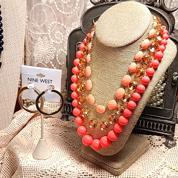 11-Item Designer Navy & Pink Jewel Lot w Stella&Dot, VS, J. Crew & Vineyard Vine - Picture 4 of 12